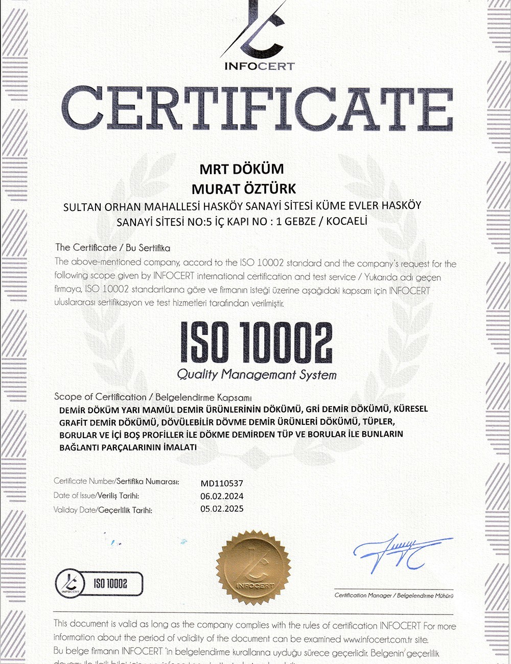 MRT Döküm - Paslanmaz Çelik Döküm