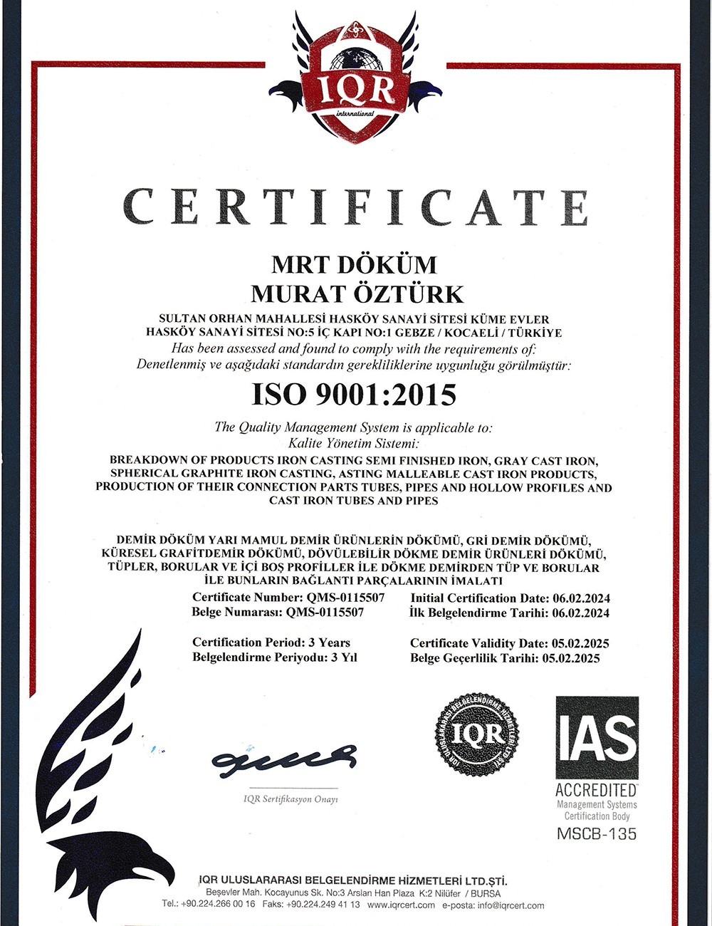MRT Döküm - Paslanmaz Çelik Döküm